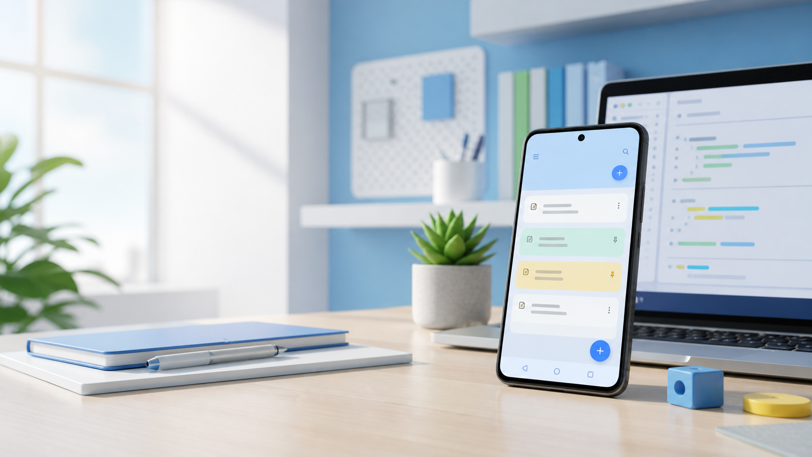 展示 Android 工具应用和开发工作区的清爽桌面